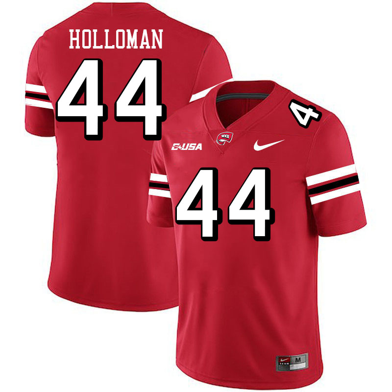 Western Kentucky Hilltoppers #44 Harper Holloman College Football Jerseys Stitched-Red